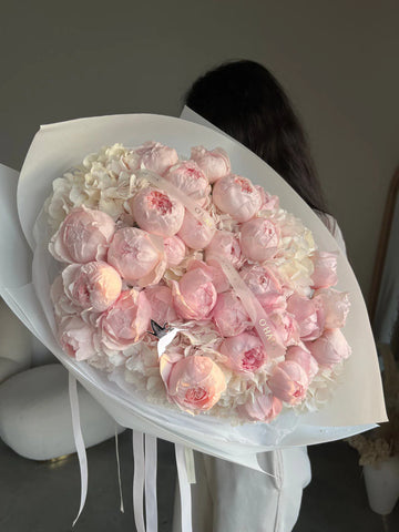 Peony dream bouquet, view 3 – O'Hara Florist West LA